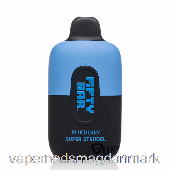 Vape Med Smag Fifty Bar 6500 Engangs Blåbær Super Strudel